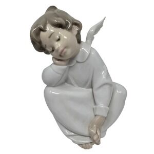 Vintage Lladro Angel Dreaming Figurine 04961 Sonador Porcelain Spain with Box